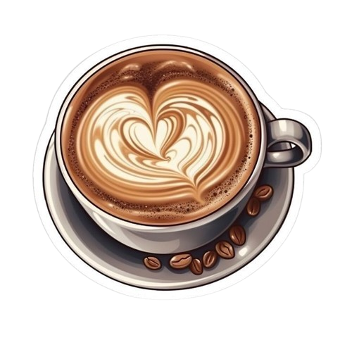 coffee cup sticker